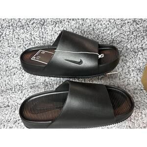 NEW Nike CALM SLIDE Slides Slip Ons Women's Size 8 Black / Noir DX4816-001